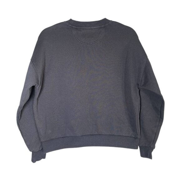 American Eagle Medium Sweatshirt Crewneck Sweater Grey AE Graphic Top Long Shirt - Picture 2 of 9